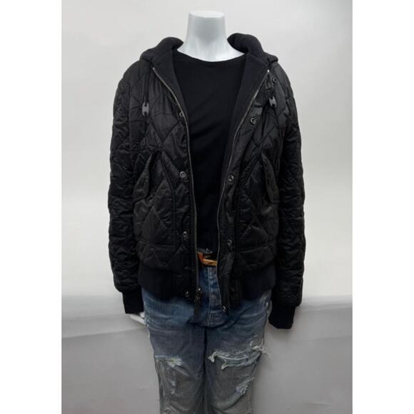 Men's Burberry Black Rare Hooded Reversible Quilted Puffer Jacket Size M - Picture 5 of 13